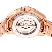 Load image into Gallery viewer, Heritor Automatic Lucius Bracelet Watch w/Date - Rose Gold/Black - HERHR7805
